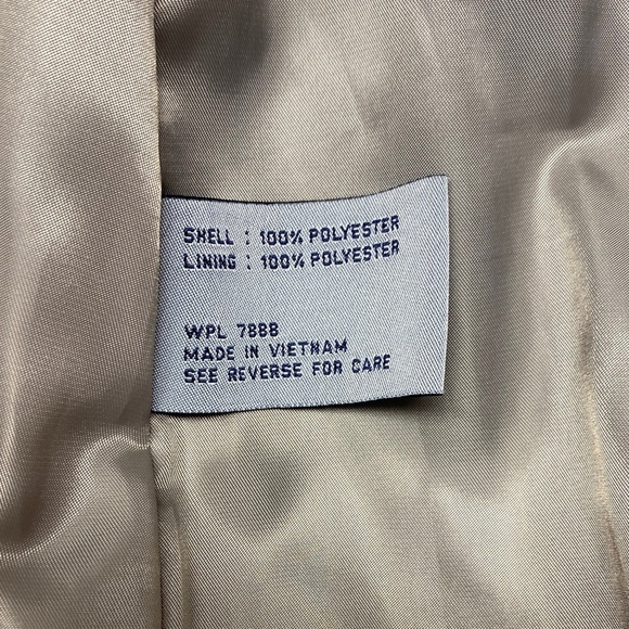 Anne Klein Trench Coat Trenchcoat Side Pockets Toggle Taupe Brown Size Small - Picture 11 of 14